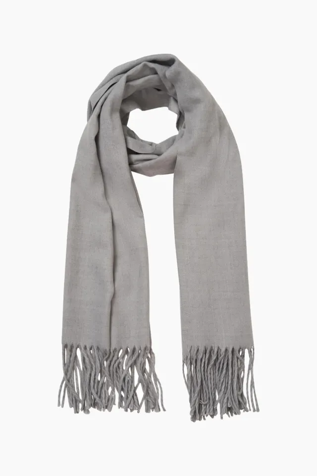 .Object Objmarilyn Wool Scarf - Medium Grey Melange – Object — produktfoto