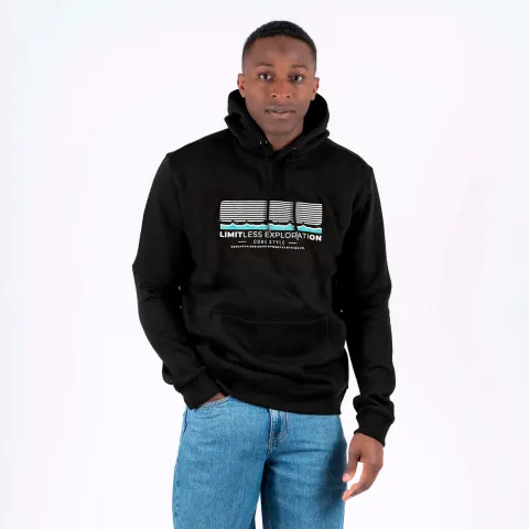 Marcus MAcolin 15 hoodie print sweat – Meteorite — produktfoto