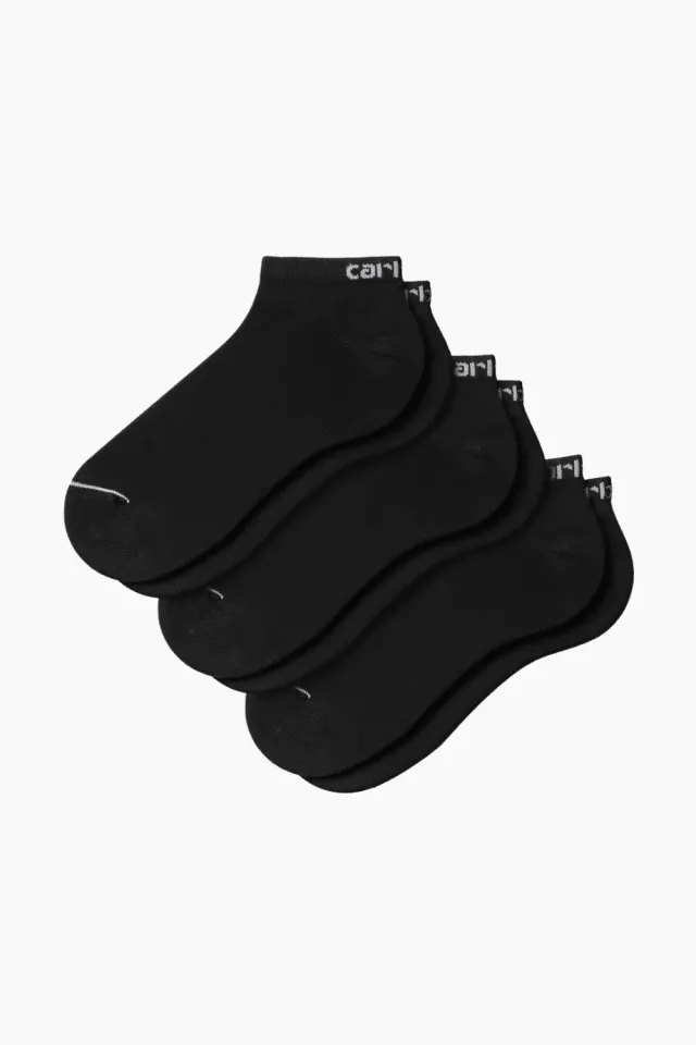 Carhartt Script Sneakers Socks - Black/White – Carhartt WIP — produktfoto