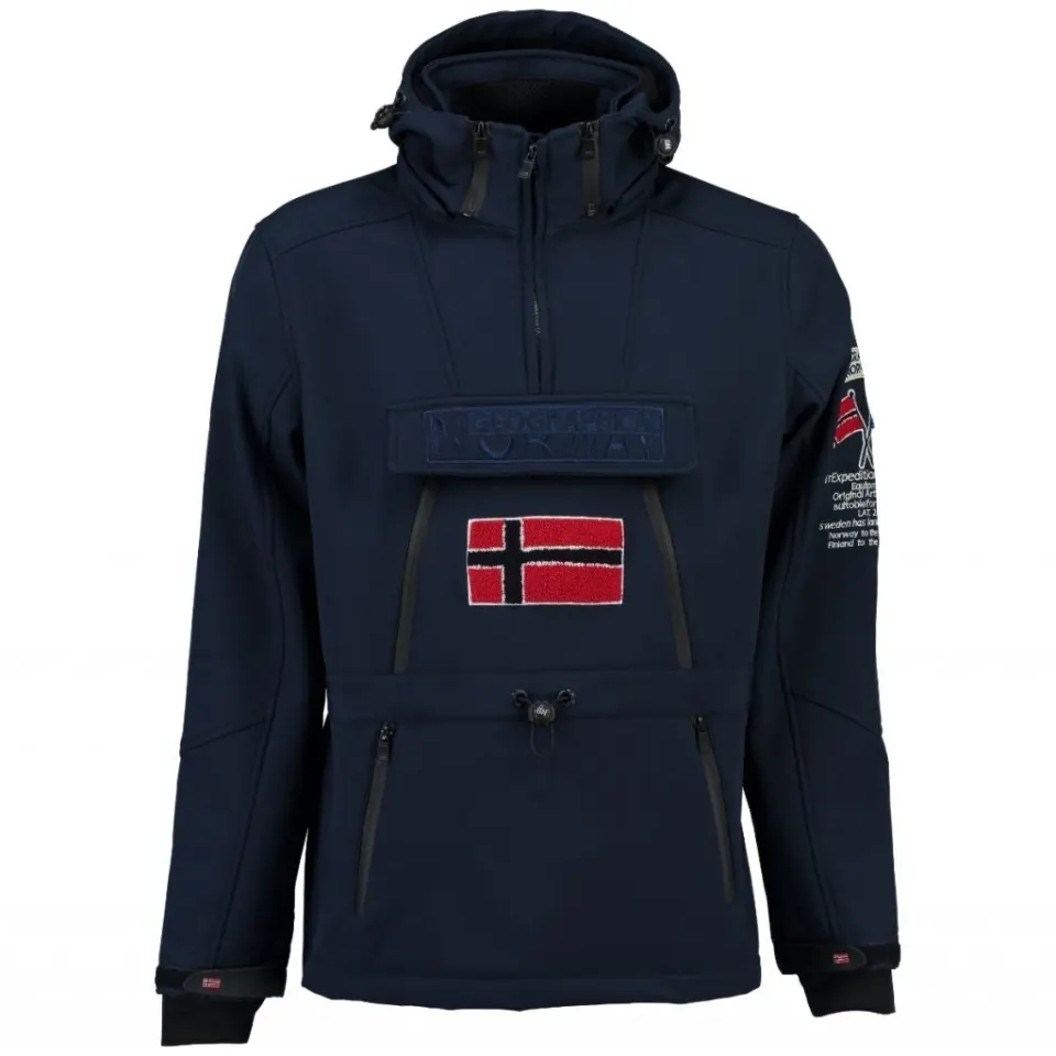 Geographical Norway Anorak Softshell Jakke Tuilding – marineblå — produktfoto