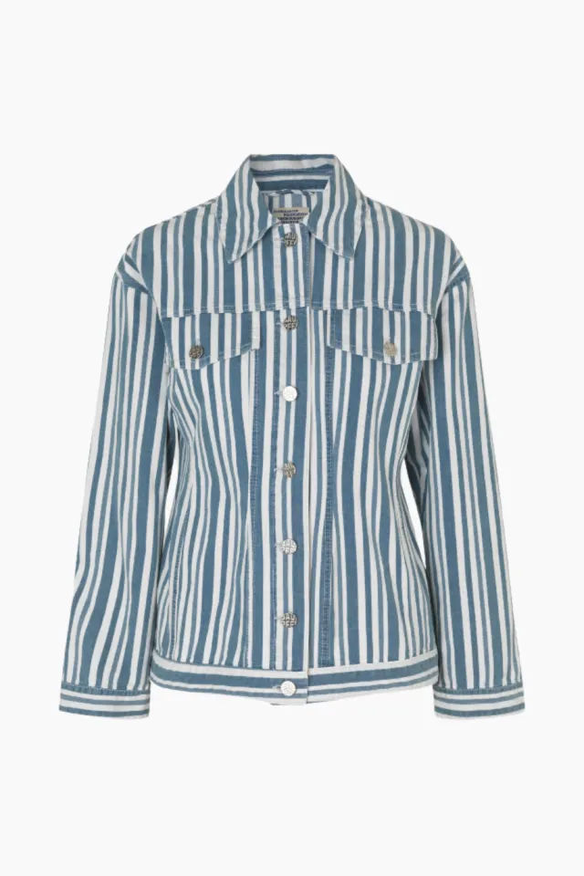 Baum und Pferdgarten Billie Jacket – Striped Spring Denim — produktfoto