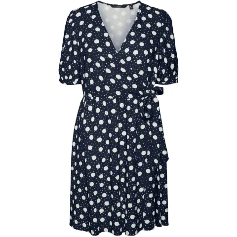 Vero Moda kjole Vmjesmilo – Navy Blazer Snow white dots — produktfoto
