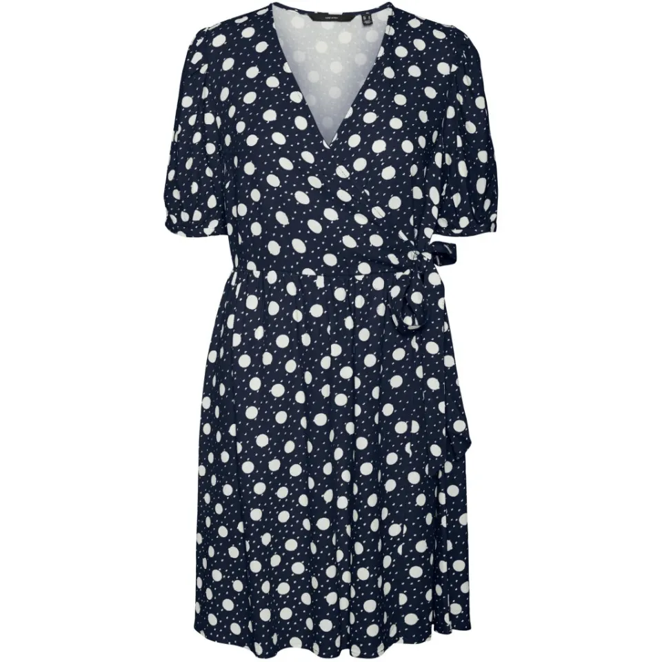 Vero Moda kjole Vmjesmilo – Navy Blazer Snow white dots — produktfoto