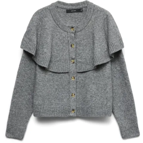 Vero Moda cardigan Vmlilli – Medium grey melange — produktfoto