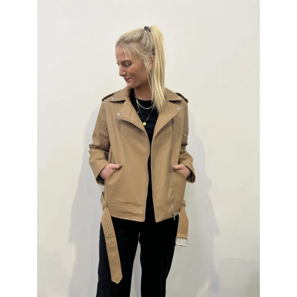 Pieces biker jakke Pchayden – Tigers Eye — produktfoto