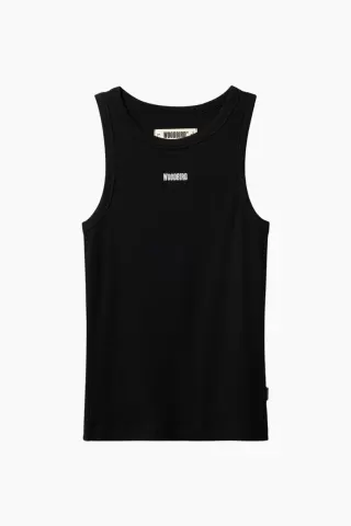 Woodbird WBDee Rib Tank Top – sort — produktfoto