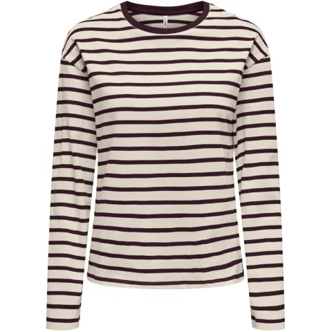 ONLY bluse Onlnew – Birch Winetasting + winetasting neckline — produktfoto