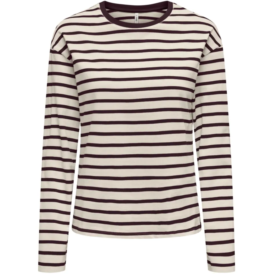 ONLY bluse Onlnew – Birch Winetasting + winetasting neckline — produktfoto