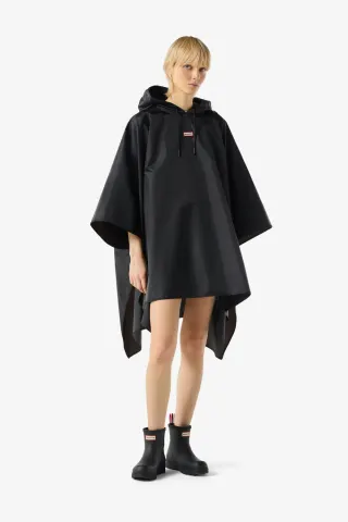 Hunter Unisex Packable Poncho – sort — produktfoto