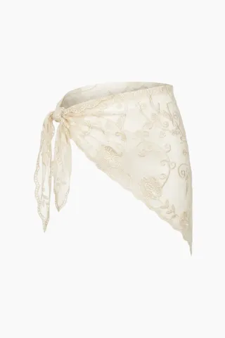 byQNTS Sille Lace Scarf – Creme — produktfoto