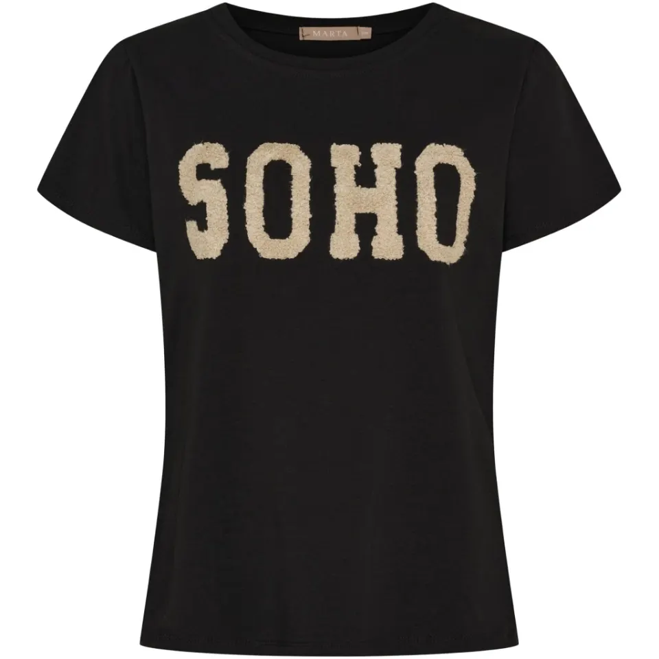 Marta du Château T-Shirt MdcHerdis 84275 – Black/Beige — produktfoto