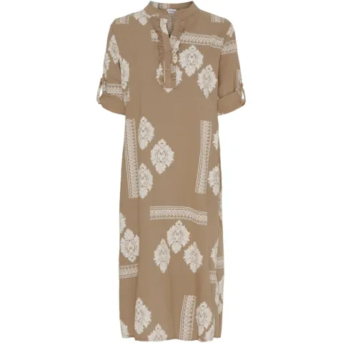 LULULIA Kjole LuEva 94198 – Tabacco/Beige — produktfoto