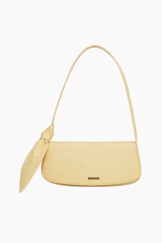 Rotate Leather Knot Strap Bag – Italian Straw — produktfoto