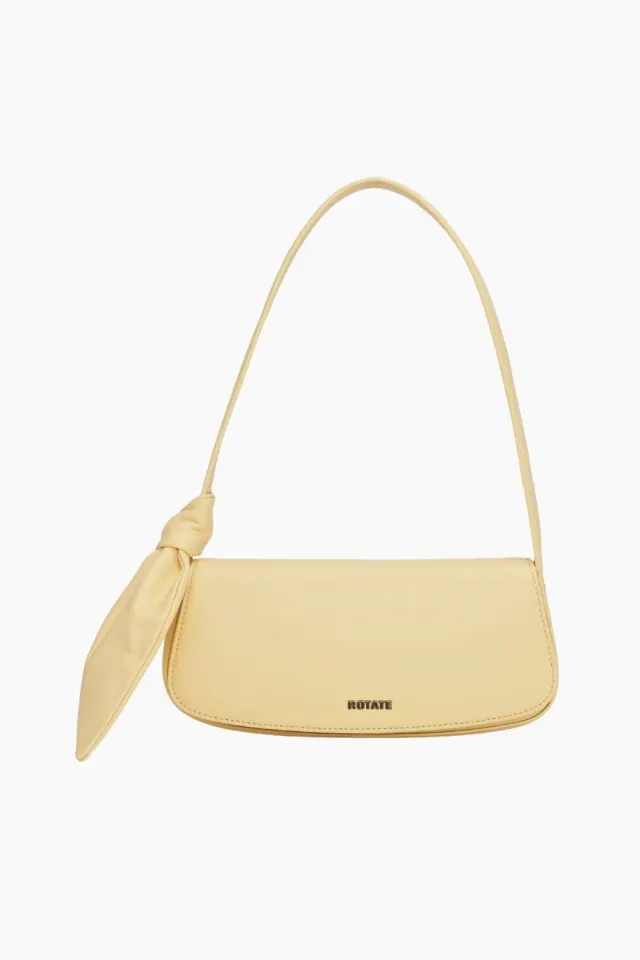 Rotate Leather Knot Strap Bag – Italian Straw — produktfoto
