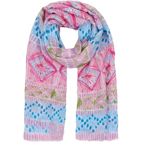 Marta du Château tørklæde MdcEmila FA60198 – Pink/Blue — produktfoto