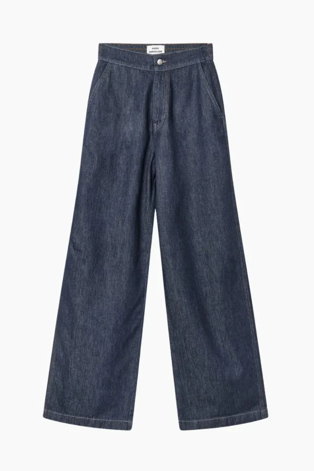 Mads Nørgaard Air Denim Sotem Pants – Dark Blue Denim — produktfoto