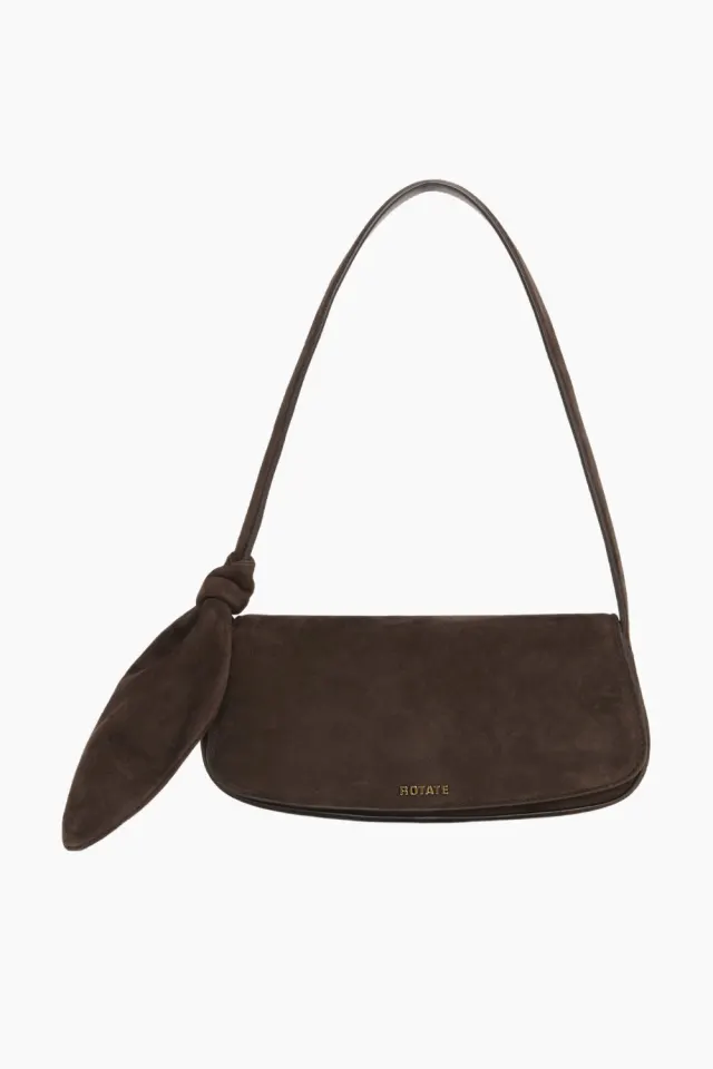 Rotate Suede Knot Strap Bag – Chocolate Torte — produktfoto