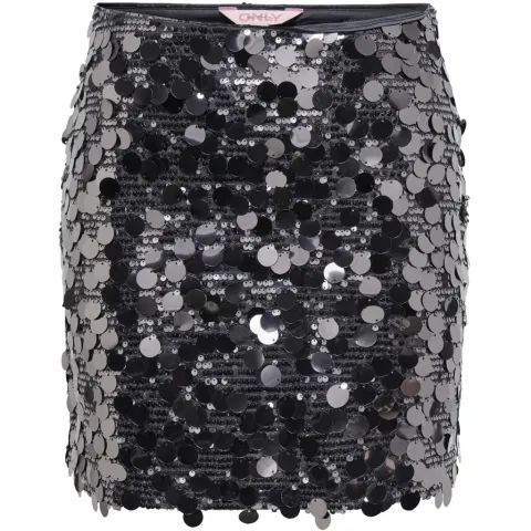ONLY nederdel Onljadel – Gunmetal W. GUNMETAL SEQUINS — produktfoto