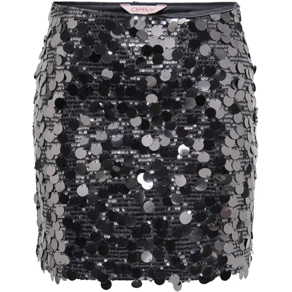 ONLY nederdel Onljadel – Gunmetal W. GUNMETAL SEQUINS — produktfoto
