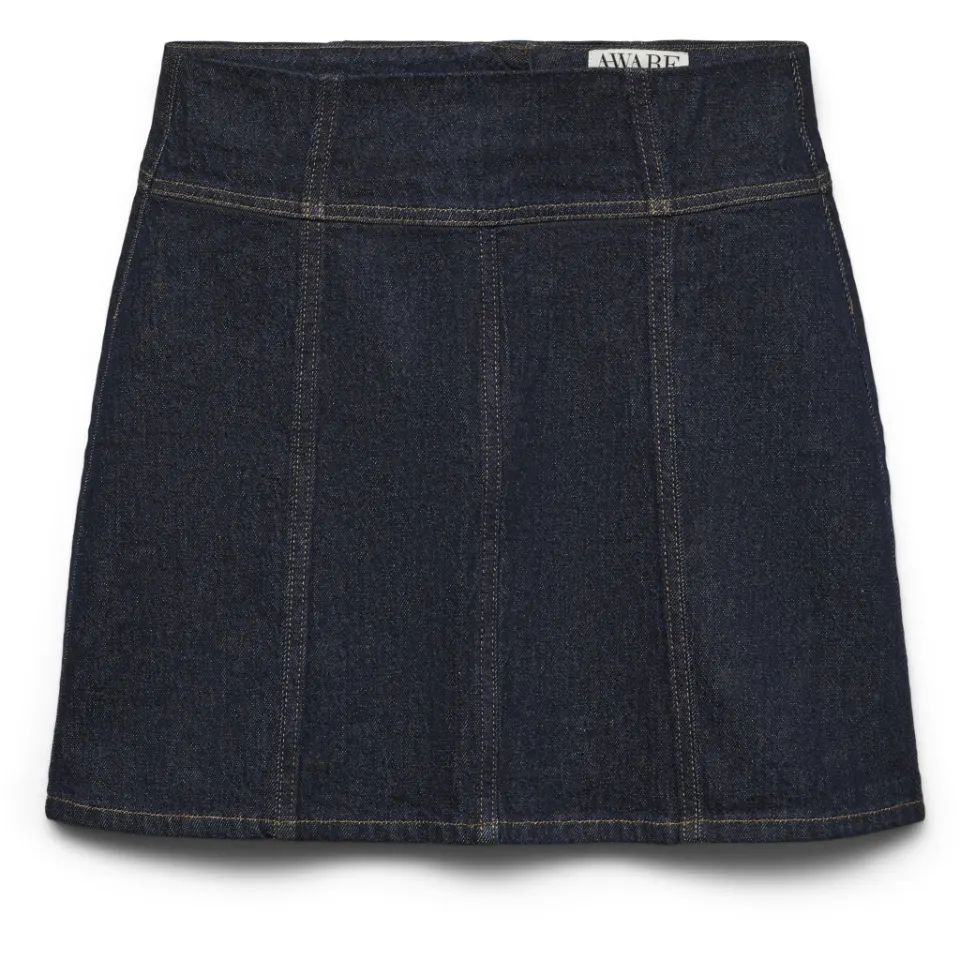 Vero Moda nederdel Awrila – Dark Blue Denim Rinse — produktfoto