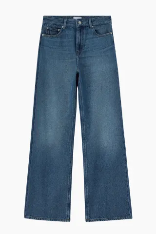 GANNI Heavy Denim Izey Jeans A1100044 – Dark Blue Vintage — produktfoto