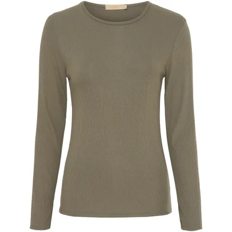 Marta du Château langærmet t-shirt MdcIngrid 4906 – Solid Military — produktfoto