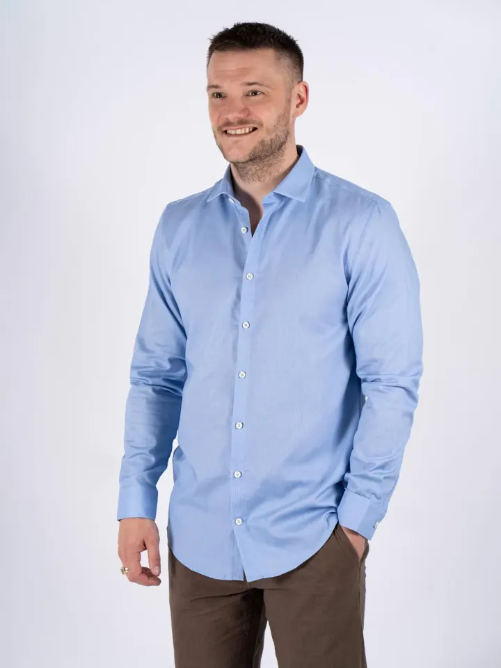 Marcus Rice Shirt ls – Blå — produktfoto