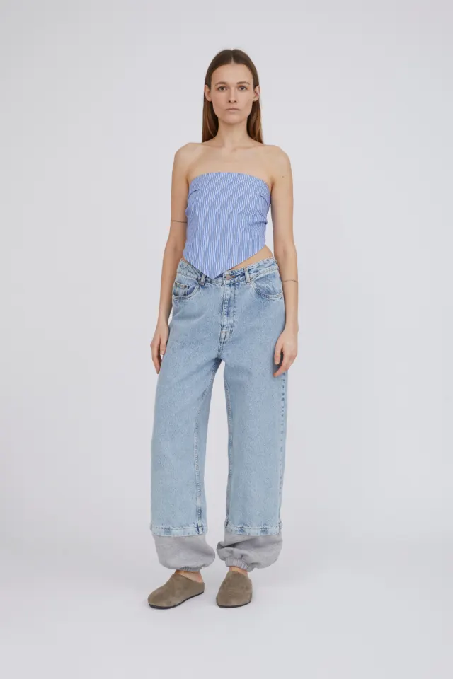 H2O Fagerholt Holiday Wrap Top – Blue Stripe — produktfoto