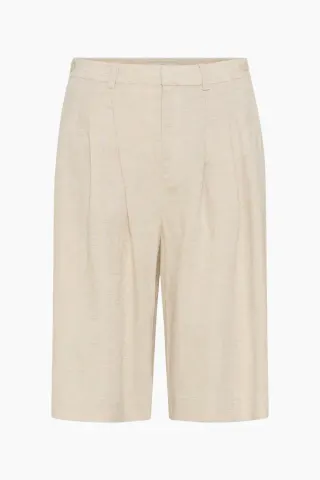 Gestuz GZriava MW Shorts – Light Sand Melange/Nature — produktfoto