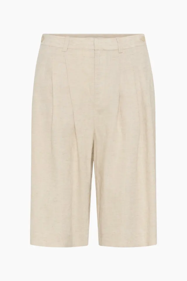 Gestuz GZriava MW Shorts – Light Sand Melange/Nature — produktfoto
