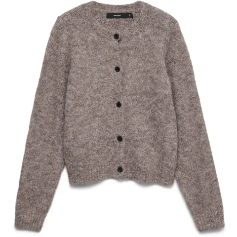 Vero Moda cardigan Vmnovah – Brown Lentil MELANGE — produktfoto