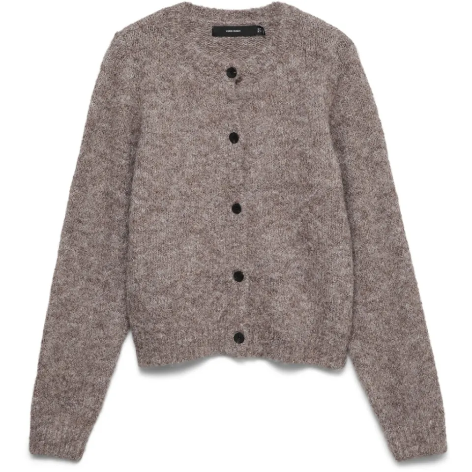 Vero Moda cardigan Vmnovah – Brown Lentil MELANGE — produktfoto