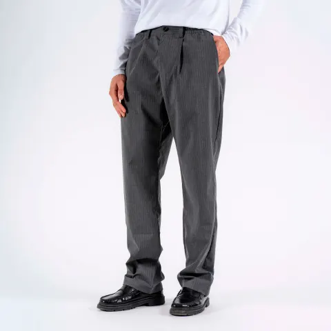 Marcus MAguster stripe pants – Grå — produktfoto