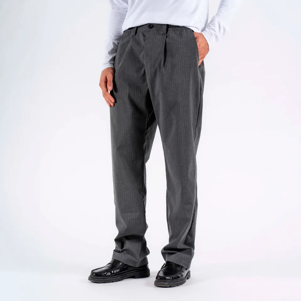 Marcus MAguster stripe pants – Grå — produktfoto