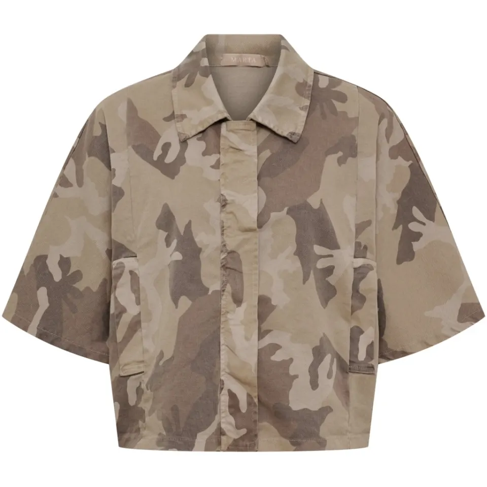 Marta du Château Jakke MdcQuartz 68815M – Beige camo — produktfoto