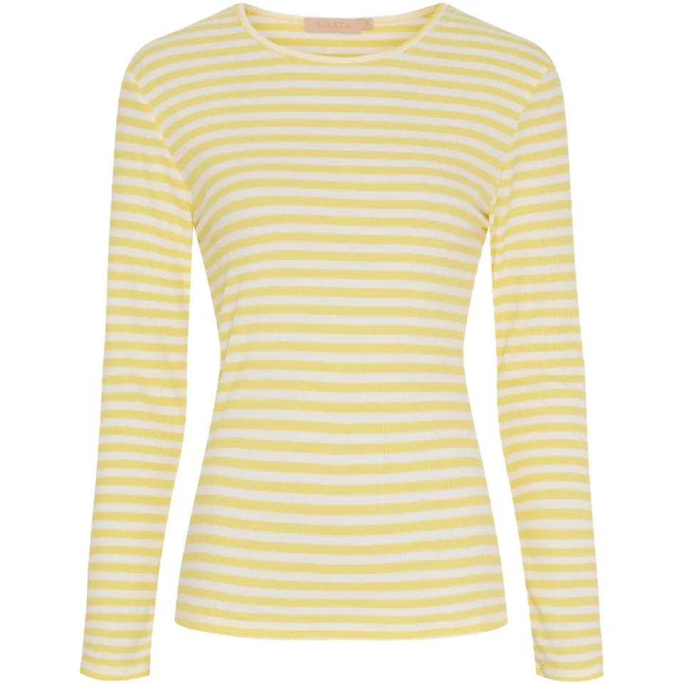 Marta du Château langærmet T-Shirt MdcJosiane 49066 – Giallo/Greggio — produktfoto