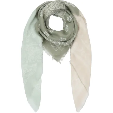Marta du Château tørklæde MdcBelle FA37263 – beige/green — produktfoto