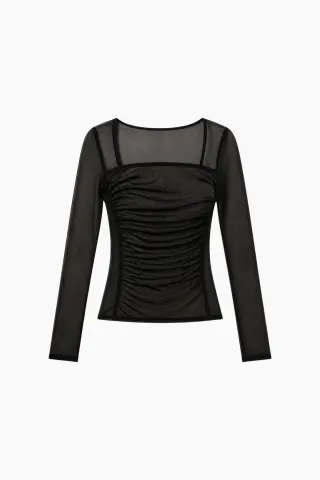 Woodbird WBNao Mesh Top – sort — produktfoto