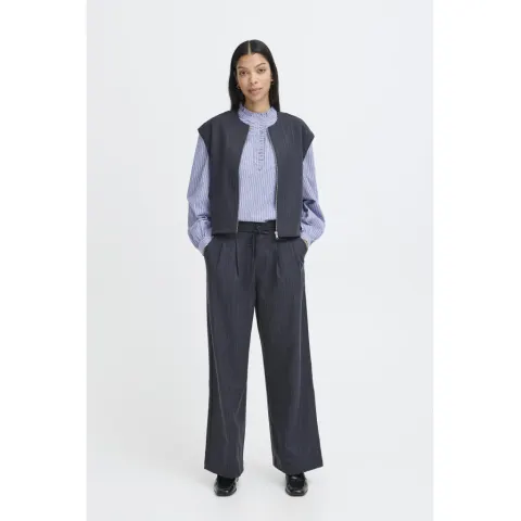 b.young bukser Byxdayo – dark grey stripes — produktfoto