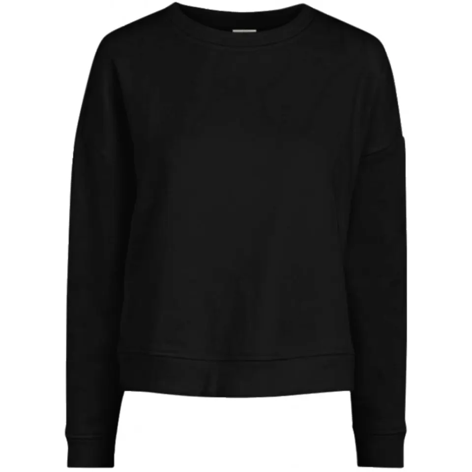 Pieces sweatshirt Pcchilli i 60 % bomuld og 40 % polyester – sort — produktfoto