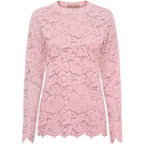 Marta du Château langærmet blonde t-shirt MdcMilley 7707 – Baby Pink — produktfoto