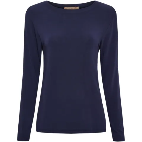 Marta du Château bluse top MdcElissa solid 7914 – marineblå — produktfoto