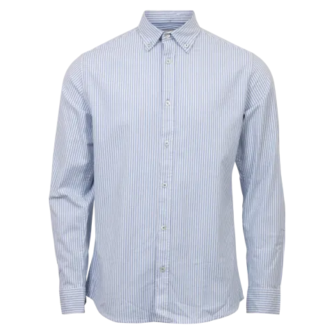 Marcus MAjade Stripe Shirt LS Noos – Blå — produktfoto