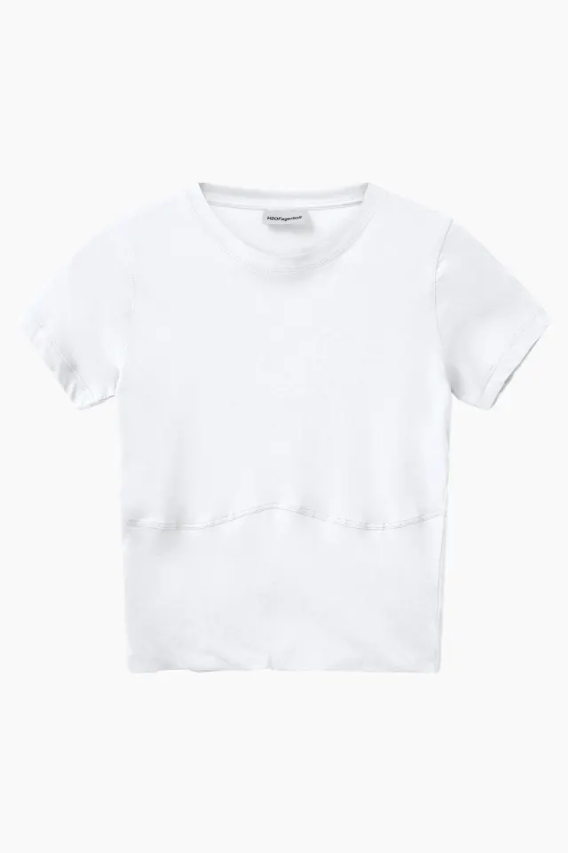 H2O Fagerholt Sophia Cropped Tee – hvid — produktfoto
