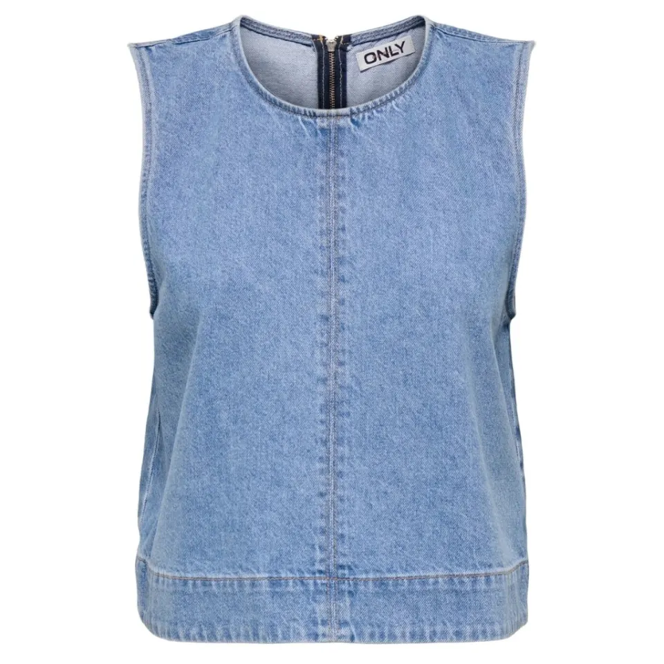 ONLY top Onldorsi – Light Blue Denim — produktfoto