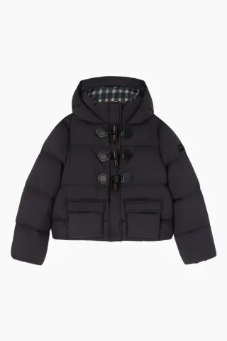 GANNI Future Nylon Quilt Mini Puffer – Phantom — produktfoto