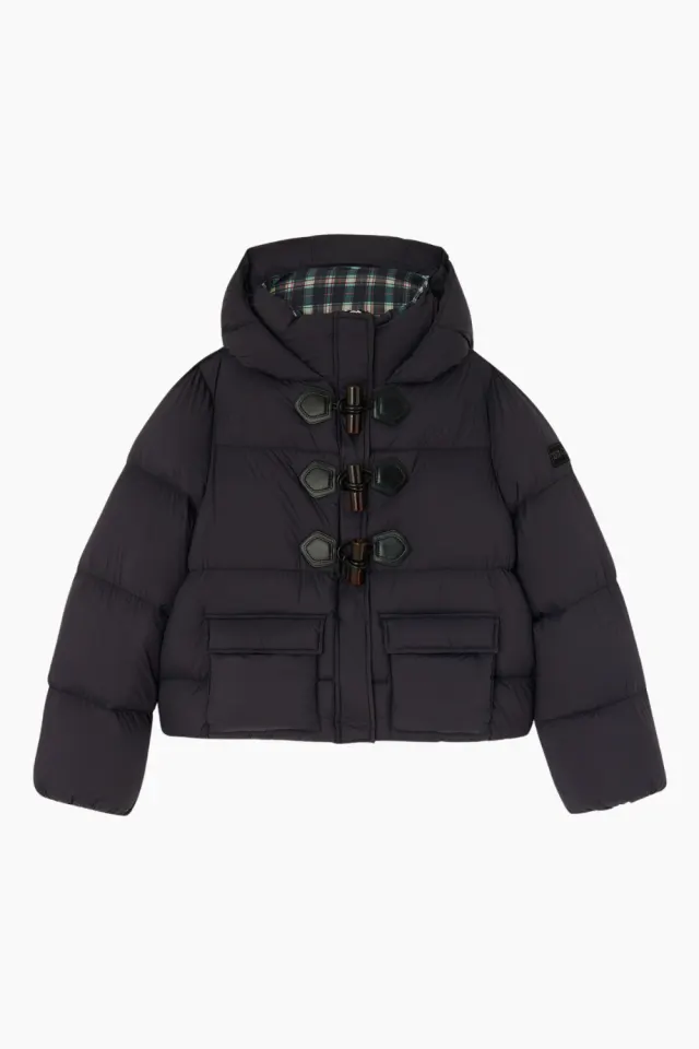 GANNI Future Nylon Quilt Mini Puffer – Phantom — produktfoto
