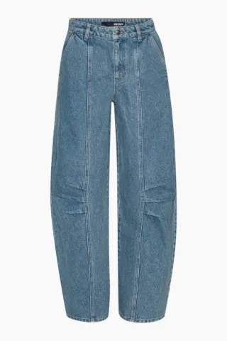 Rotate Cargo Denim Pants – Vintage Blue Denim — produktfoto