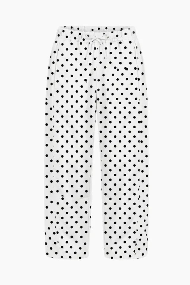 byQNTS Ankers Balloon Pants – White/Polka Dots — produktfoto
