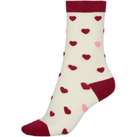 Marta du Château strømper MdcNya BA-Socks – White/Red310 — produktfoto